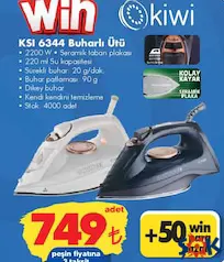 KİWİ KSI-6344 BUHARLI ÜTÜ fiyat ve kampanya bilgisi